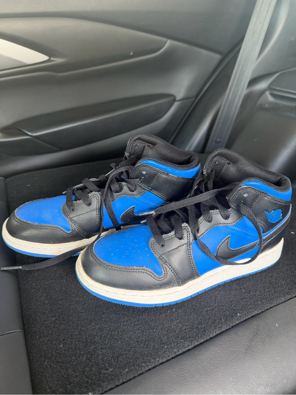Jordan Kids High-Top Sneakers in Black and Royal Blue